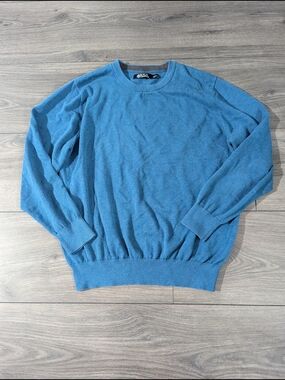 Men's Blue Crewneck Sweater by Boca Classics - Soft Everyday Knit